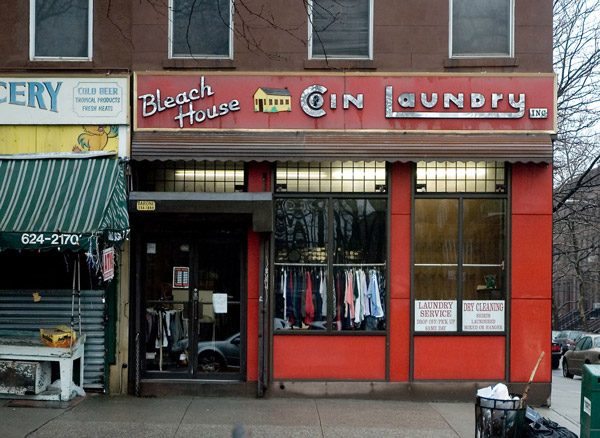 A laundromat calls itself 'Bleach House,' after the
Dickens novel.