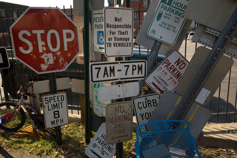Odd collection of street signs.