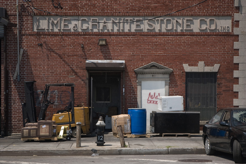 An industrial storefront.