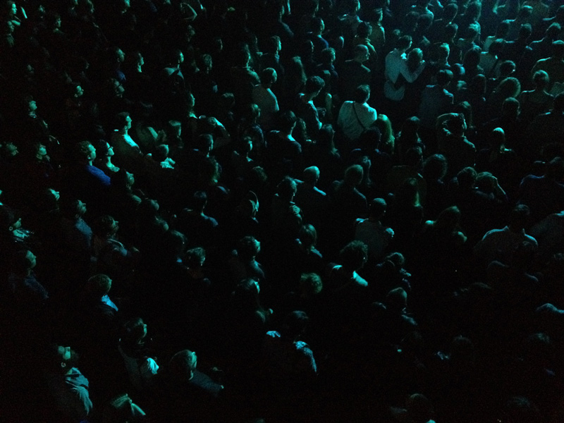 An audience at a concert.