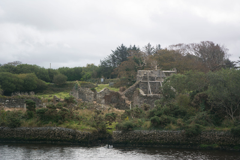 Ruins of the birthplace of Irish politician Daniel O'Connell.